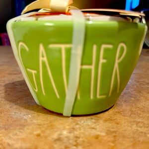 Rae Dunn Green 'Gather' Bowl